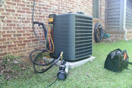 maintenace on a central air conditioning unit