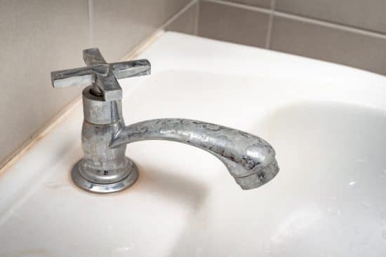 moldly bathroom sink faucet